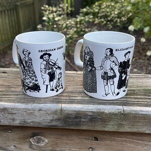 Vintage Staffordshire Potteries mug set